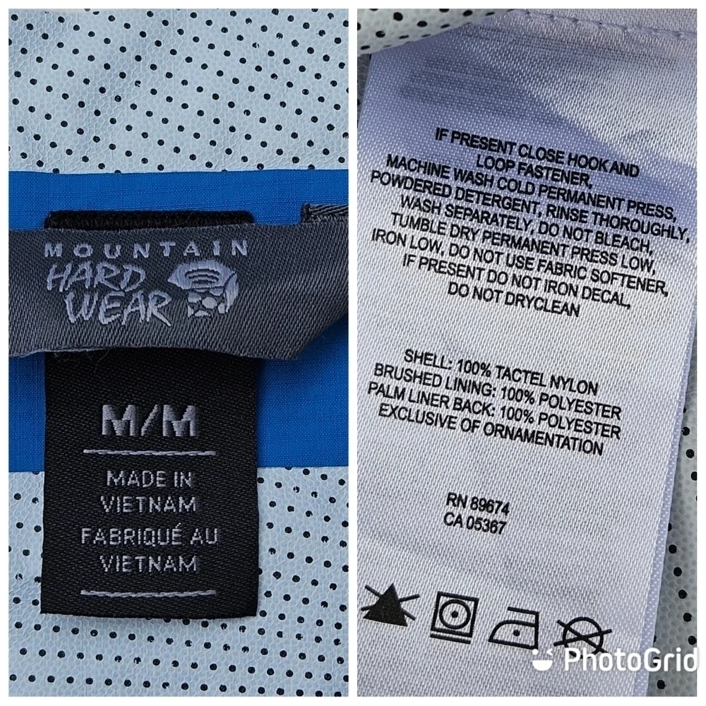 Mountain Hardwear ThunderShadow Jacket Blue Zip Up Coat Mens Size Medium